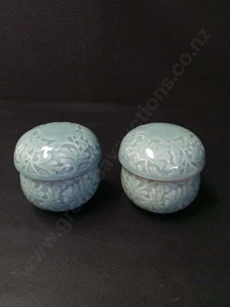 2 KOREAN CELADON TEA BREWING CERAMICS H8CM Image 1++