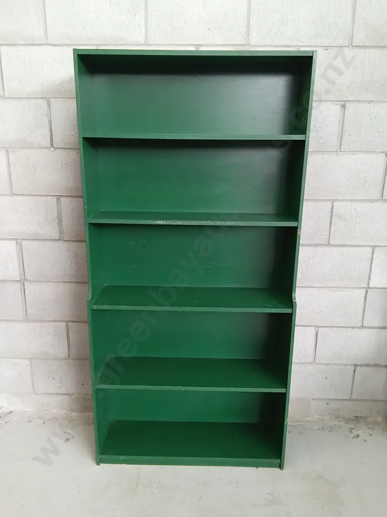 WOODEN 5 TIER BOOKSHELF, H 163CM X W 80CM X D 21CM Image 1++