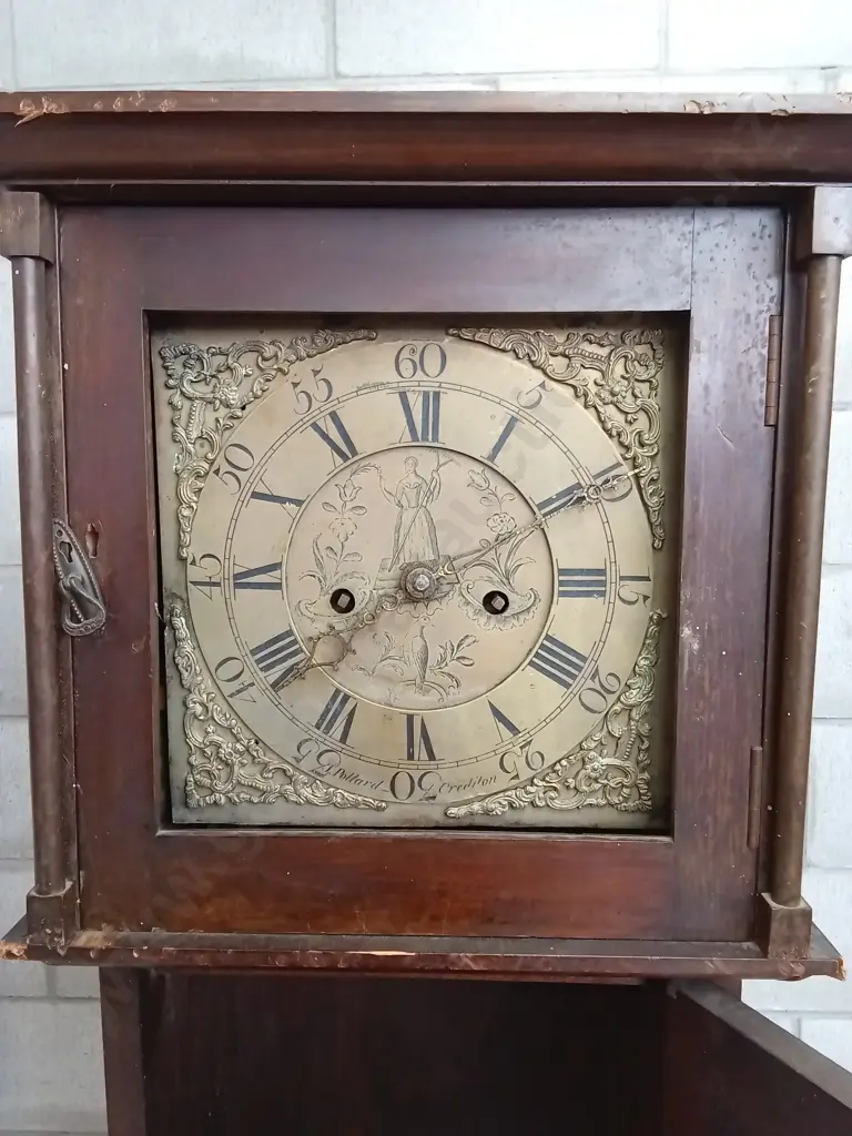 VINTAGE GRANDFATHER CLOCK, NOT WORKING, AND LOOSE TOP, H 199CM X W 47CM X D 29CM Image 1++