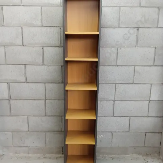 TALL 6 TIER OPEN BOOKCASE, H 178CM X W 33CM X D 22CM