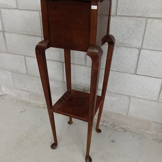 VINTAGE WOODEN PLANT STAND, H 104CM X W 35CM X D 35CM