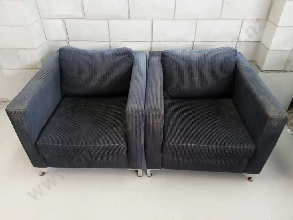 CORDUROY SINGLE SOFA CHAIRS, H 67CM X W 84CM X D 94CM Image 1++