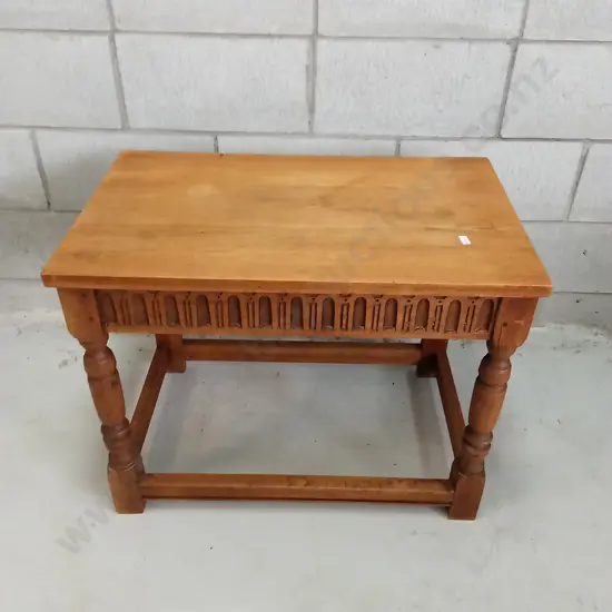 VINTAGE LOW BENCH/TABLE, H 54CM X W 69CM X D 42CM