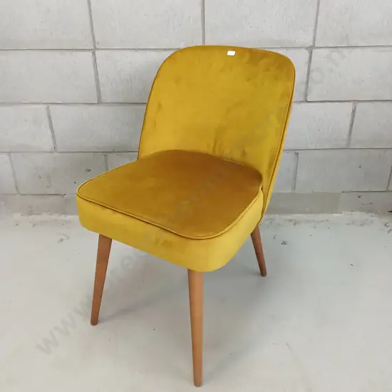 VELVET GOLD OCCASIONAL CHAIR, H 76CM