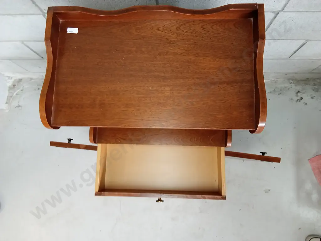 VINTAGE BEDSIDE WOODEN CABINET, H 100CM X W 46CM X D 26CM Image 1++