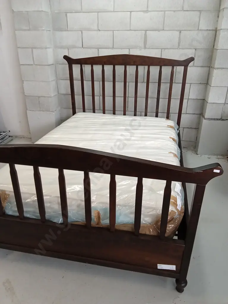 MARKS AND SPENCER DOUBLE BED FRAME AND MATTRESS, 200CM X 146CM Image 1++