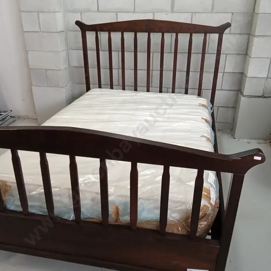 MARKS AND SPENCER DOUBLE BED FRAME AND MATTRESS, 200CM X 146CM