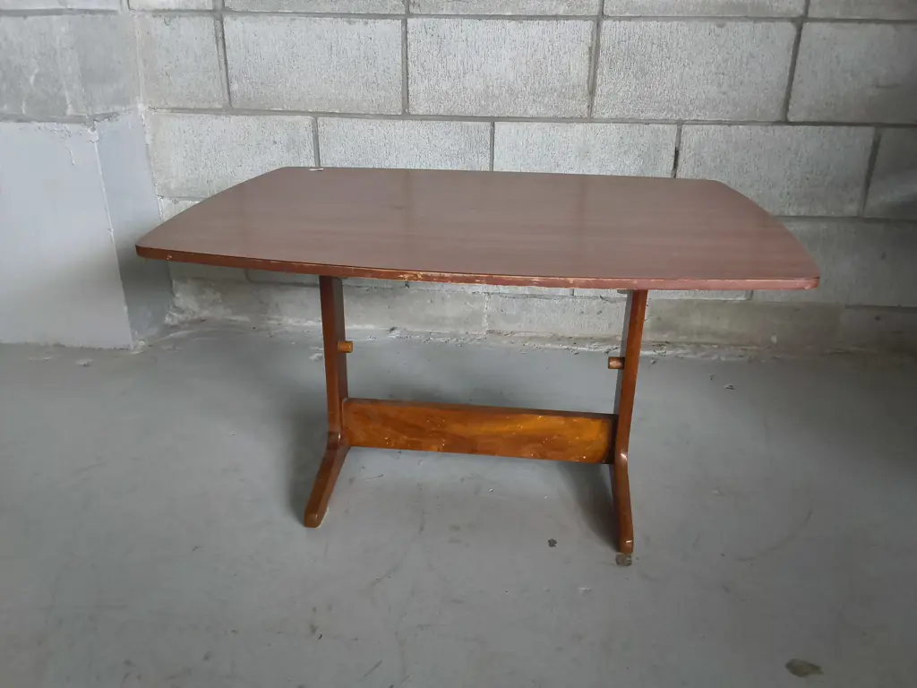 MID CENTURY MODERN DROP LEAF FOLDING TABLE, H 45 CM X W 81 CM Image 1++