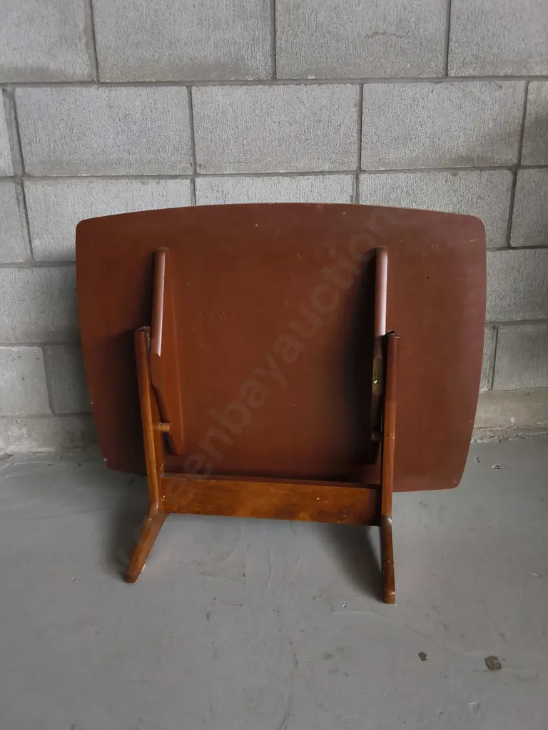 MID CENTURY MODERN DROP LEAF FOLDING TABLE, H 45 CM X W 81 CM Image 1++