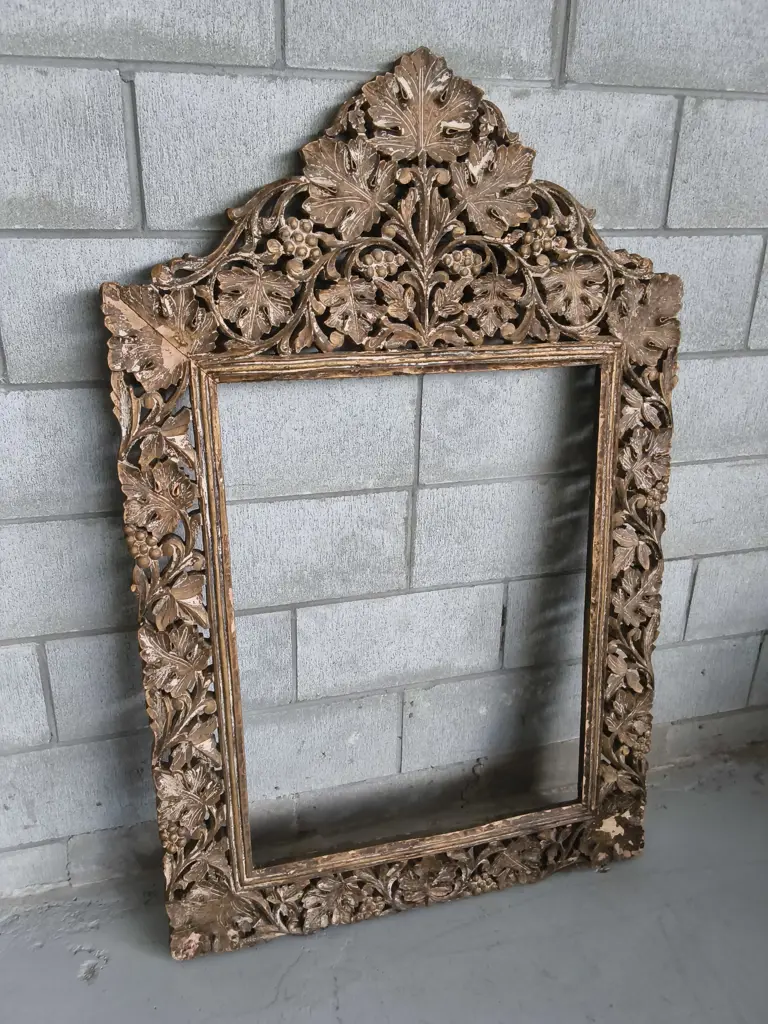 ANTIQUE STYLE HAND CARVED WOODEN FRAME, H 1.35 M Image 1++