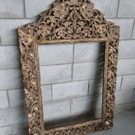 ANTIQUE STYLE HAND CARVED WOODEN FRAME, H 1.35 M