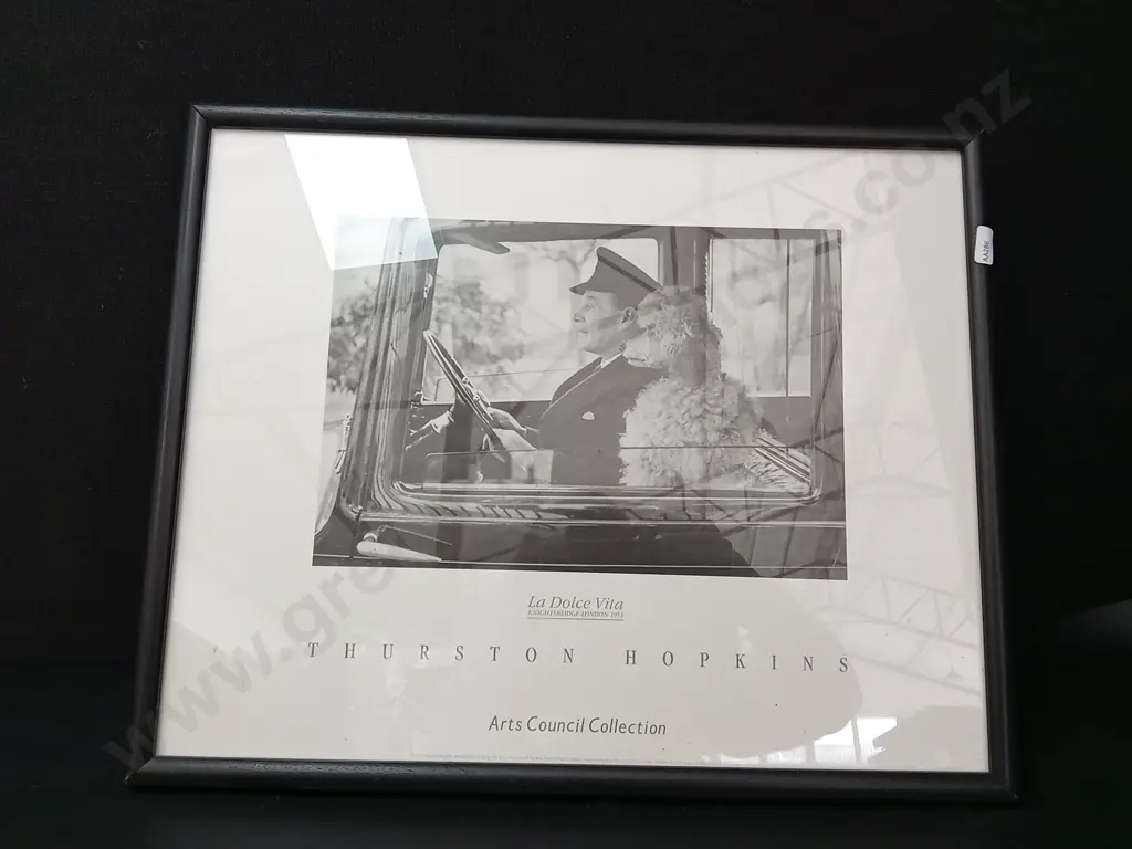 FRAMED PHOTOGRAPHIC PRINT TITLED "LA DOLCE VITA" BY THURSTON HOPKINS L53CM H42CM Image 1++