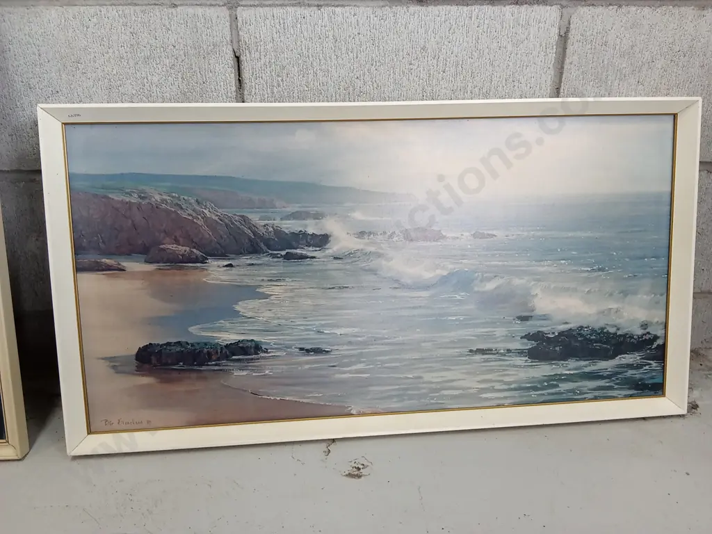 PAIR OF FRAMED ART PIECES, 70CM TALL Image 1++