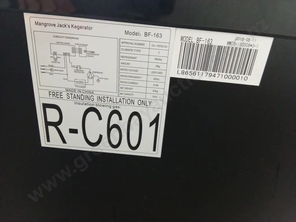 MANGROVE JACK'S KEGERATOR (BF-163), H 89CM X W 62CM X D 61CM Image 1++