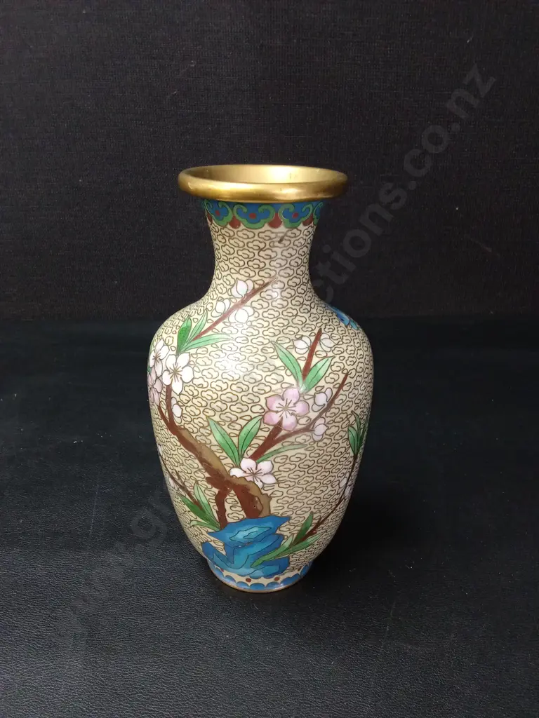 ORNATE CLOISONNE VASE H18CM Image 1++