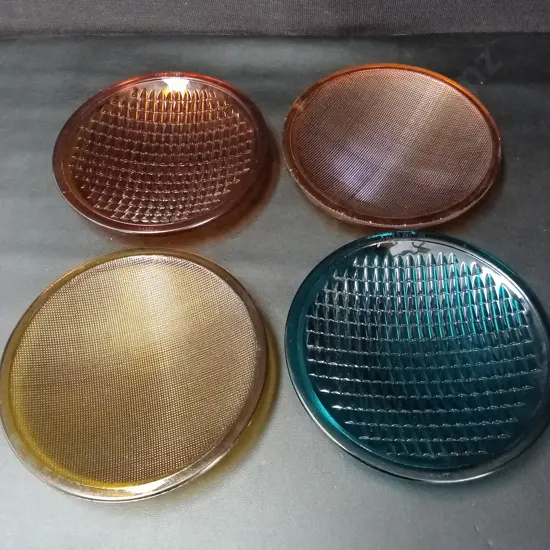 4 TRAFFIC LIGHT GLASS LENSES