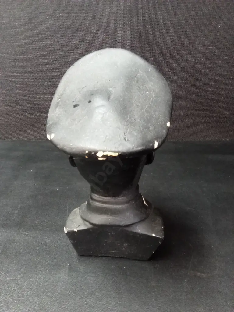 VINTAGE KING EDWARD VIII PLASTER CORONATION BUST H21CM Image 1++