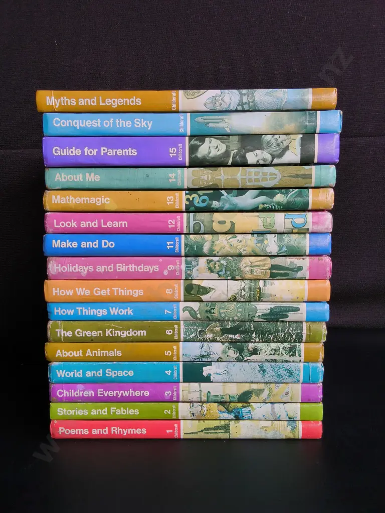 VINTAGE 16 VOLUME SET OF CHILDCRAFT: THE HOW AND WHY LIBRARY CHILDREN'S EDUCATIONAL BOOKS Image 1++