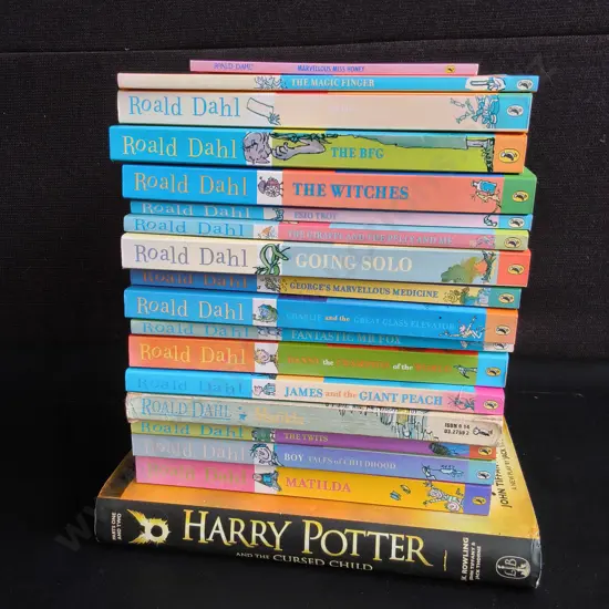 COLLECTION OF ROALD DAHL BOOKS, AND HARRY POTTER BOOK