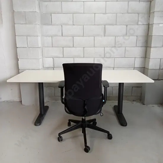 WORKSTATION SOLID STEEL LEGS, INCLUDING CHAIR, H 72CM X L 200CM X W 80CM