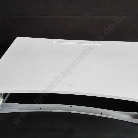 WHITE MOBILE LAPTOP TABLE WITH CASTORS, W 87 CM