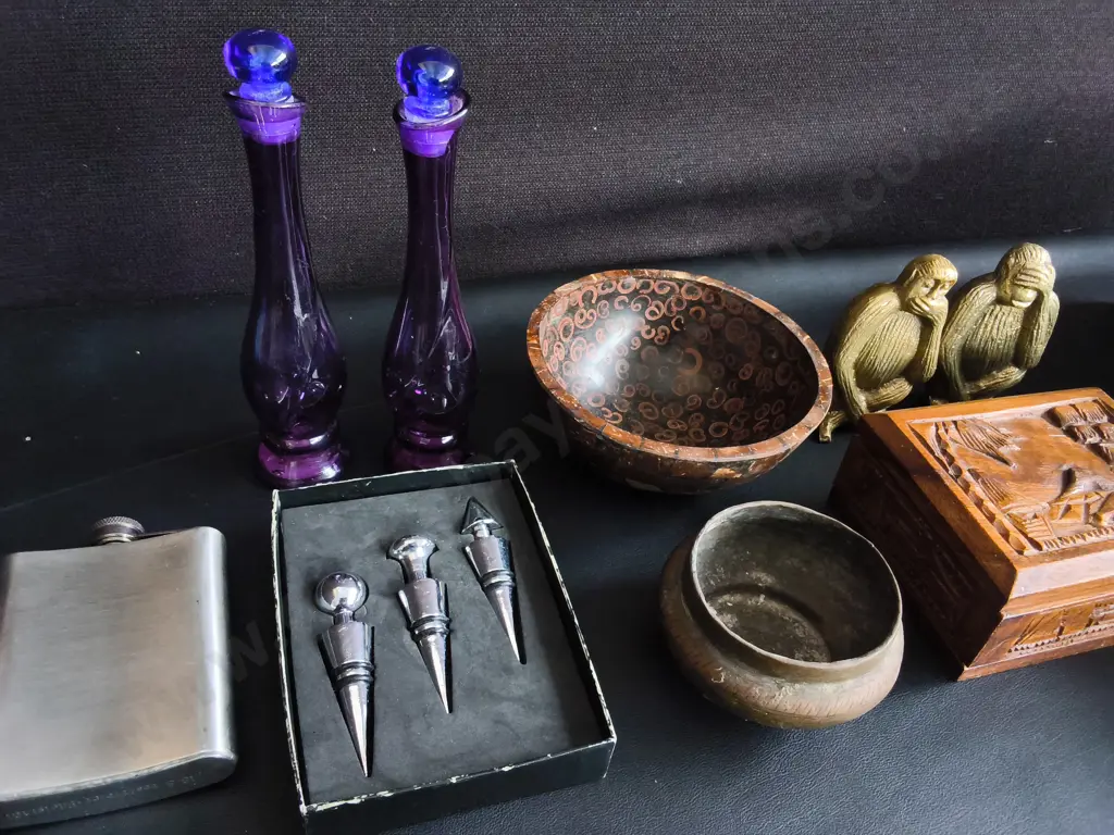 MIX OF VINTAGE AND DECORATIVE ITEMS, 9 PIECES, TALLEST H 22 CM Image 1++