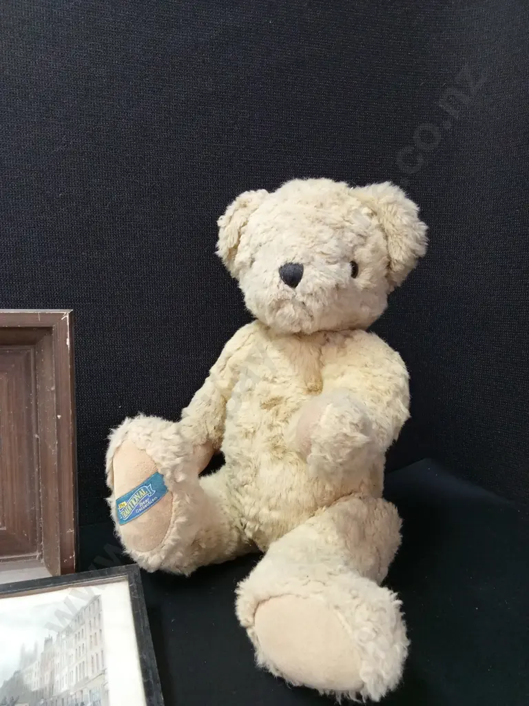 5 VINTAGE PHOTO FRAMES LARGEST L27CM AND A TRADITIONAL TEDDY BEAR Image 1++