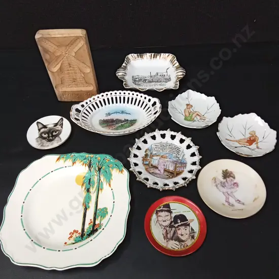 ASSORTED DECORATIVE DISHES LARGEST L18CM