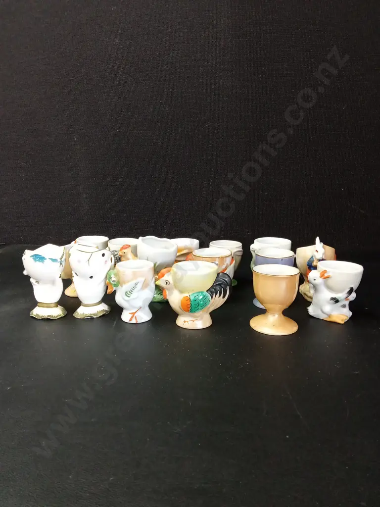 23 VINTAGE EGG CUPS TALLEST H8CM Image 1++