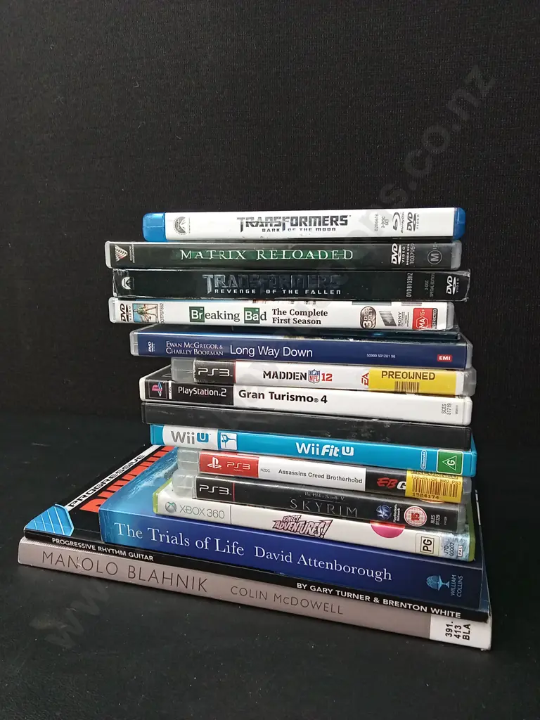 3 BOOKS, VIDEO GAMES AND DVDS Image 1++