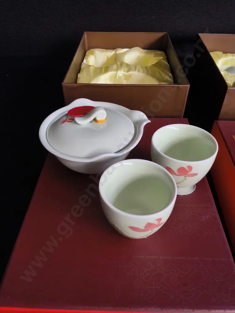 PREMIUM EILONG TAIWON CELADON PORCELAIN TEA SETS, 2 SETS BOXED BRAND NEW Image 1++