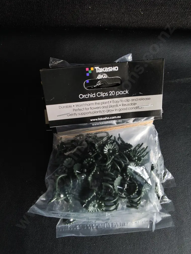 10 BRAND NEW PACKS OF TAKASHO ORCHID CLIPS, 20 PACK Image 1++