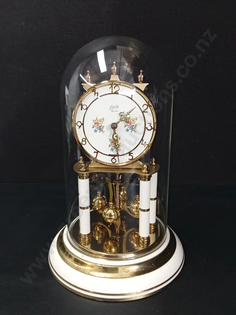 VINTAGE SCHATZ 400-DAY ANNIVERSARY CLOCK MADE IN GERMANY H29CM Image 1++