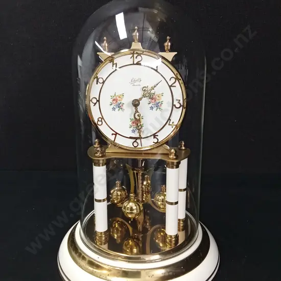 VINTAGE SCHATZ 400-DAY ANNIVERSARY CLOCK MADE IN GERMANY H29CM