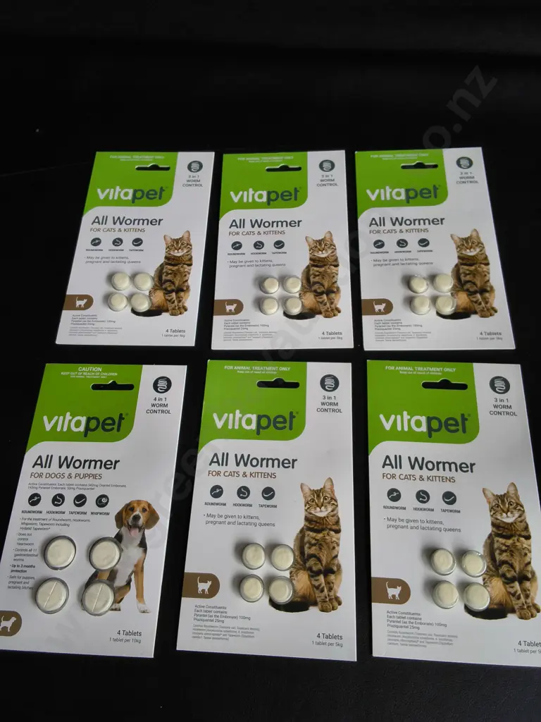 BRAND NEW PET WORMERS, 6 PACKS Image 1++
