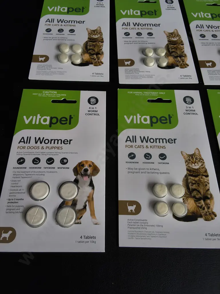 BRAND NEW PET WORMERS, 6 PACKS Image 1++