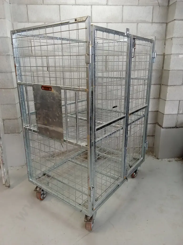 LARGE CAGE TROLLEY ON WHEELS, H 168CM X W 84CM X D 116CM Image 1++