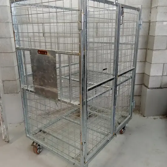 LARGE CAGE TROLLEY ON WHEELS, H 168CM X W 84CM X D 116CM