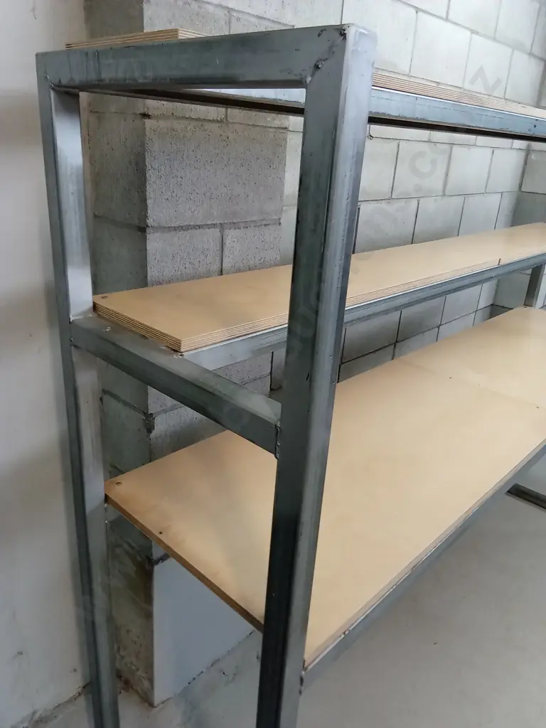 METAL FRAMED STORAGE SHELVES, H 159CM X W 212CM X D 50CM Image 1++