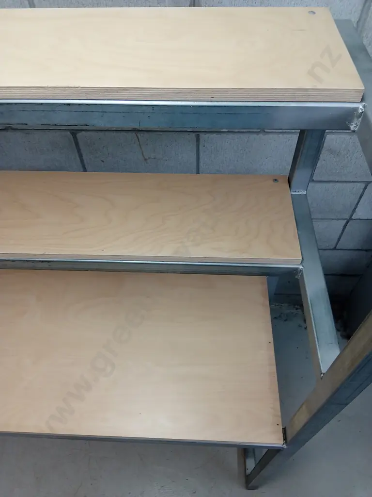 METAL FRAMED STORAGE SHELVES, H 159CM X W 212CM X D 50CM Image 1++