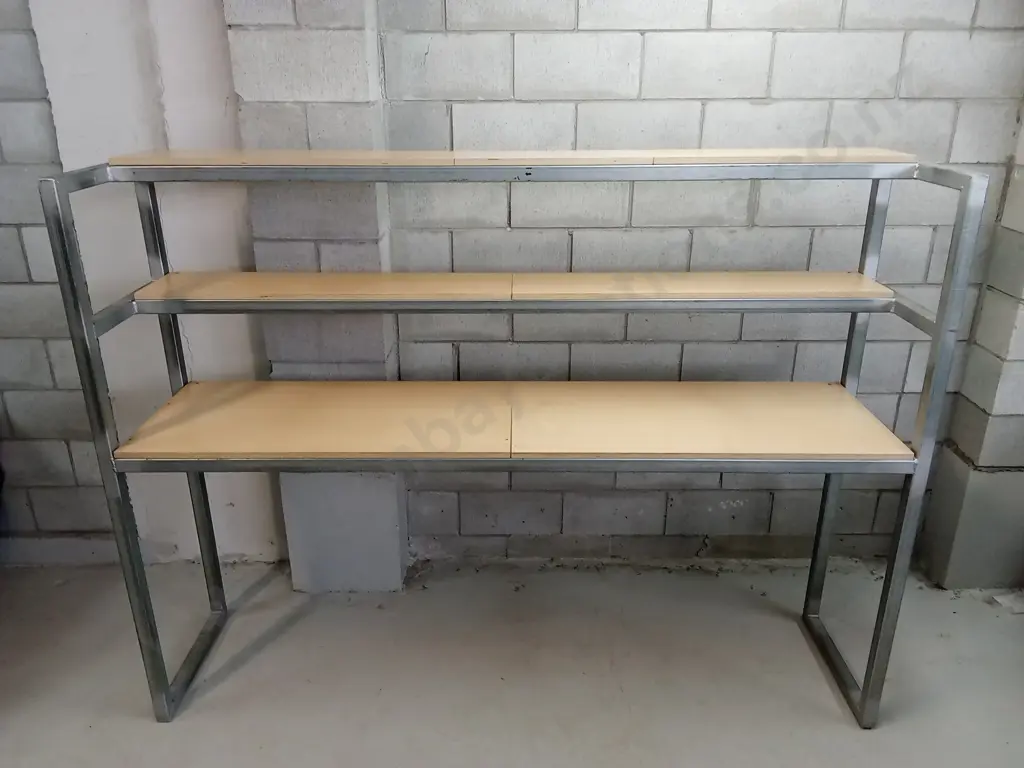 METAL FRAMED STORAGE SHELVES, H 159CM X W 212CM X D 50CM Image 1++