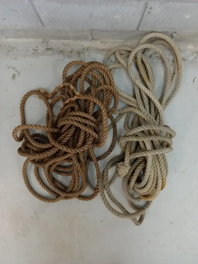 TWO BUNDLES OF ROPE, APPROXIMATELY 2CM THICK Image 1++