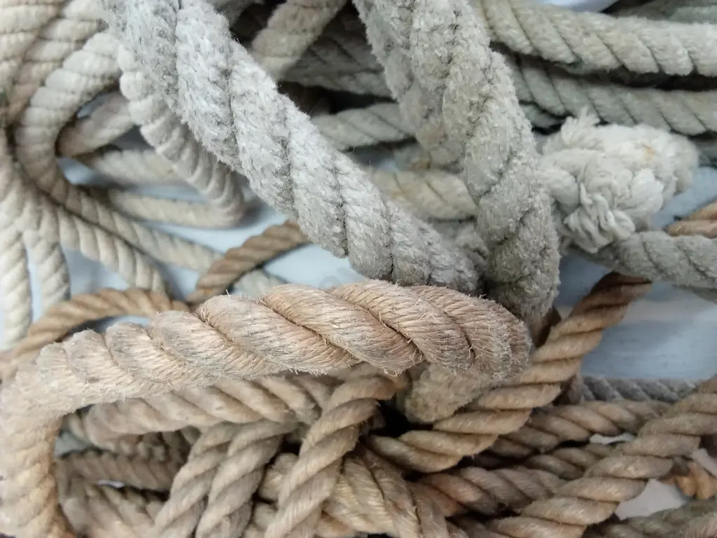TWO BUNDLES OF ROPE, APPROXIMATELY 2CM THICK Image 1++