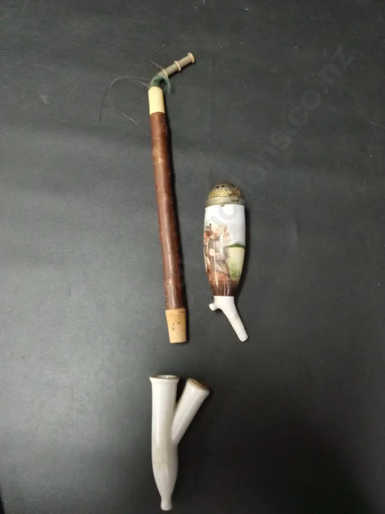 VINTAGE GERMAN PORCELAIN TOBACCO PIPE H33CM Image 1++