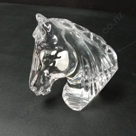 WATERFORD CRYSTAL HORSE HEAD SCULPTURE H12CM
