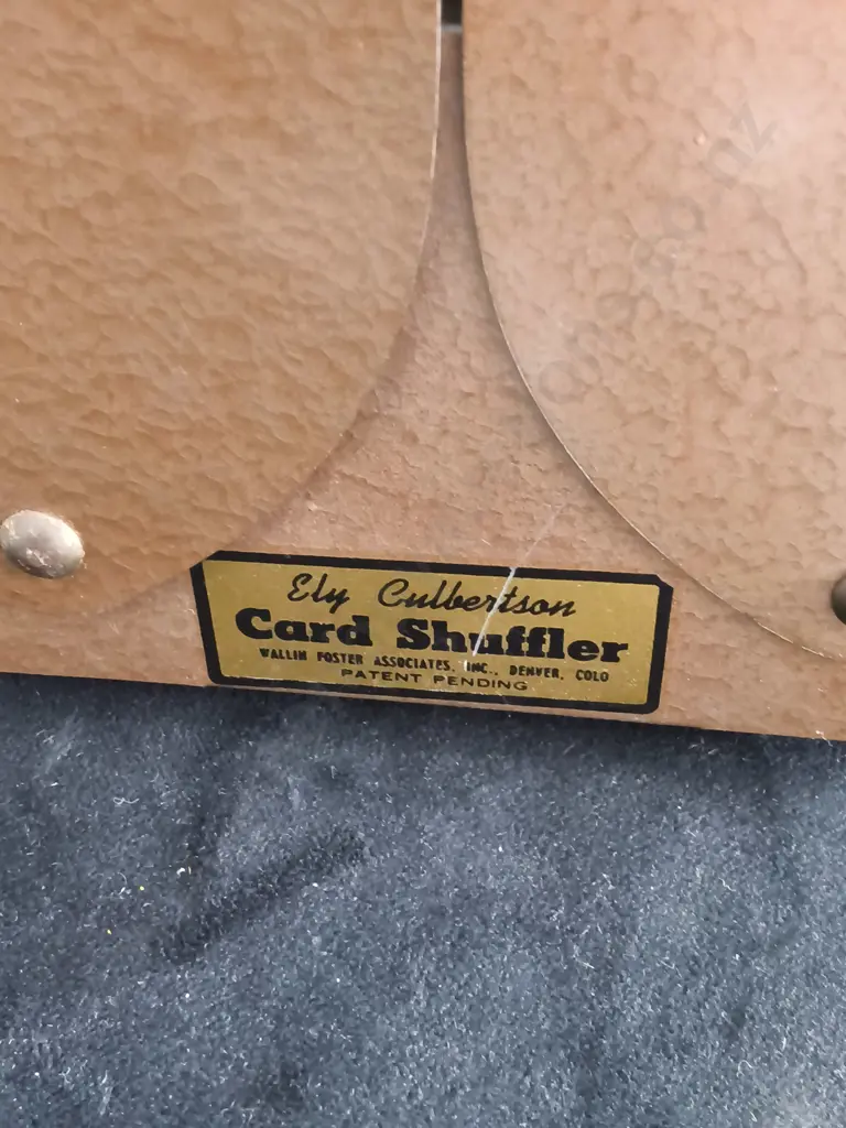 VINTAGE ELY CULBERTSON MECHANICAL CARD SHUFFLER, MID CENTURY 1950S Image 1++