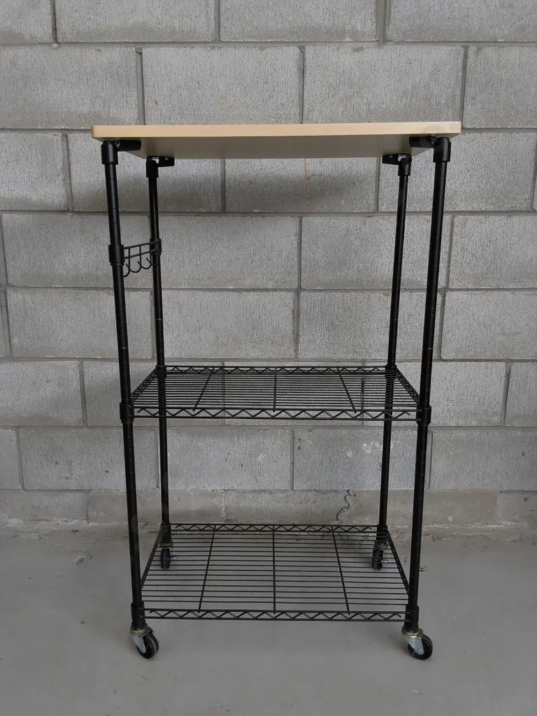 3 TIER ROLLING UTILITY CART, H 1.05 M X W 62 CM X D 37 CM Image 1++