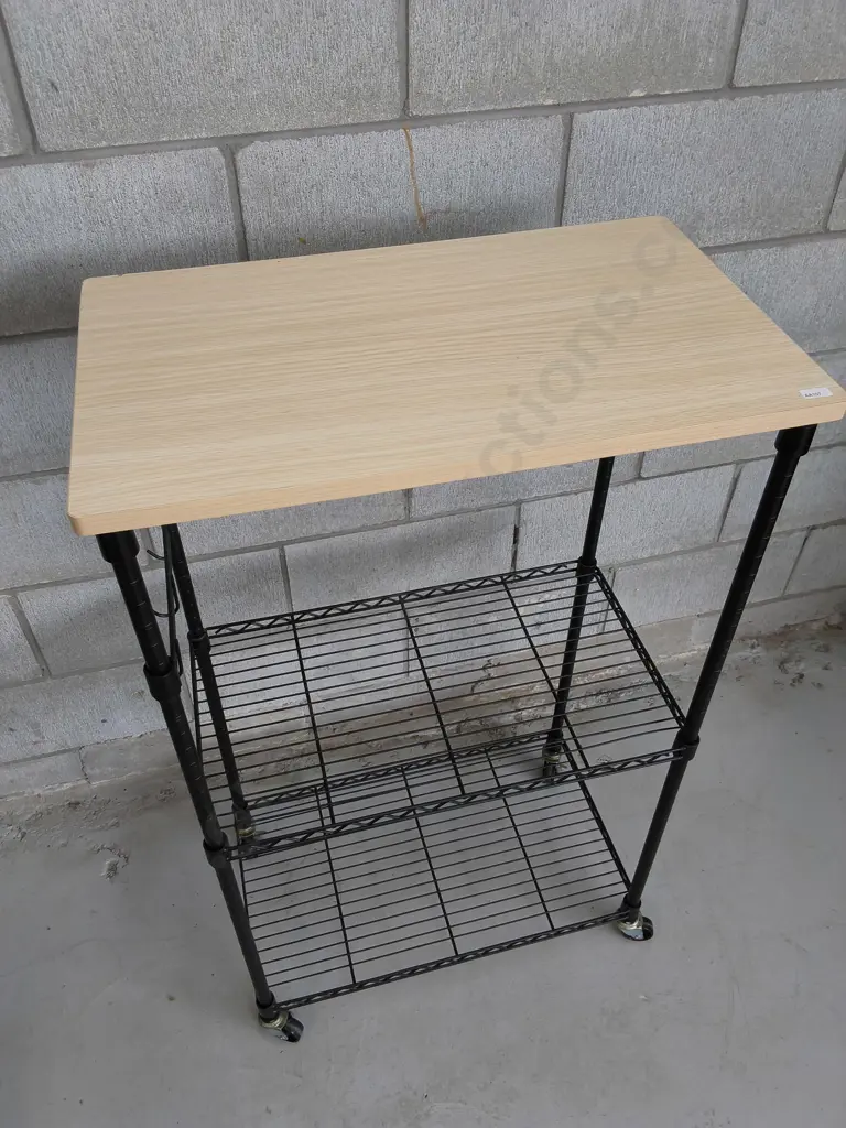3 TIER ROLLING UTILITY CART, H 1.05 M X W 62 CM X D 37 CM Image 1++