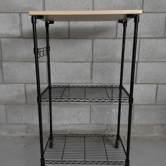 3 TIER ROLLING UTILITY CART, H 1.05 M X W 62 CM X D 37 CM