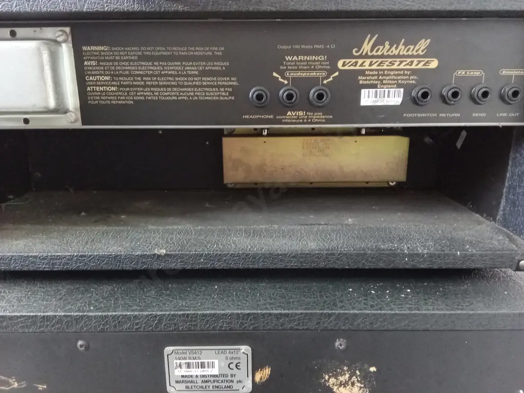 MARSHALL 4S412 DOUBLE STACK AMPLIFIER - TESTED WORKING Image 1++